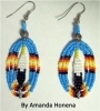 Native American Earrings, beaded